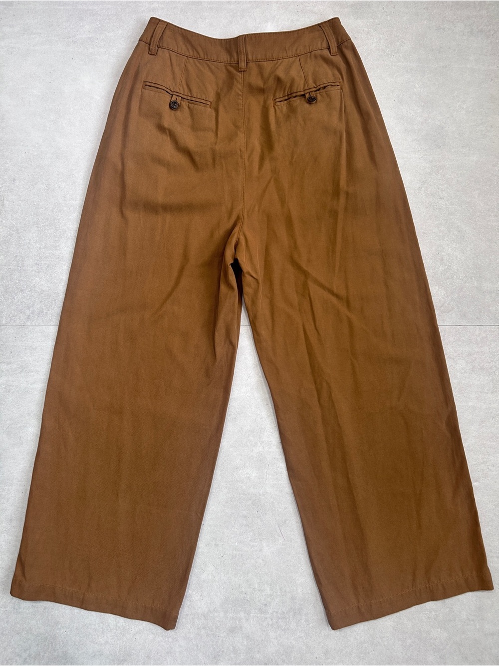 Madewell Harlow High Rise Wide Leg Trouser Pants in Acorn / Warm Brown Size 4 - Picture 6 of 16